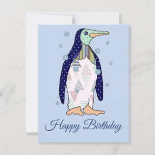 Musteringuin Geburtstag Feiertagskarte