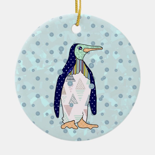 Musteringuin Keramik Ornament (Vorne)