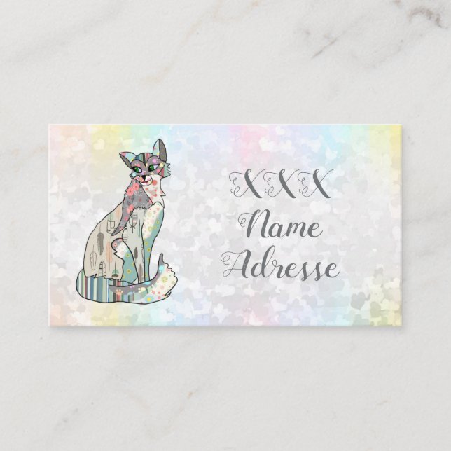 Musterkatze Visitenkarte (Vorderseite)