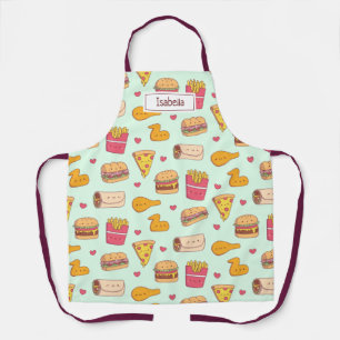 Mustername für niedliche schnelle Lebensmitteldood Schürze