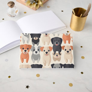 Musterpapier für niedliche Hunde Gästebuch