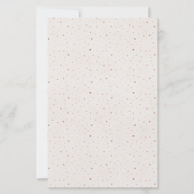 Musterpapier mit kleinen Herzen (Vorderseite)
