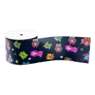 Musterregenbogeneulen Ripsband