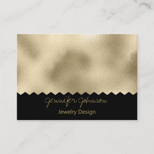 Musterschmuck Design Gold Foil Visitenkarte (Vorderseite)
