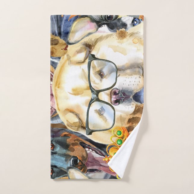 Mustertiere Hunde Tierliebhaber Handtuch (Handtuch)