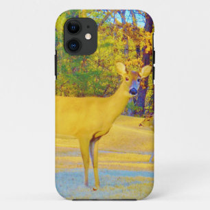 Musturd Colored Deer mit hellblau Case-Mate iPhone Hülle