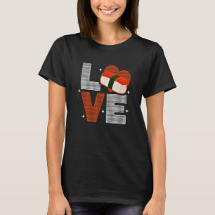 Musubi Liebe Sushi Koch Hawaiianisches japanisches T-Shirt
