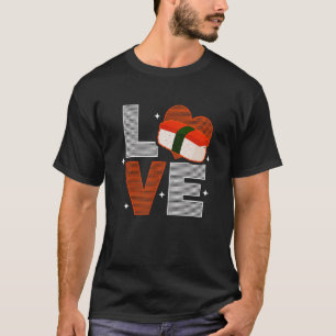 Musubi Liebe Sushi Koch Hawaiianisches japanisches T-Shirt