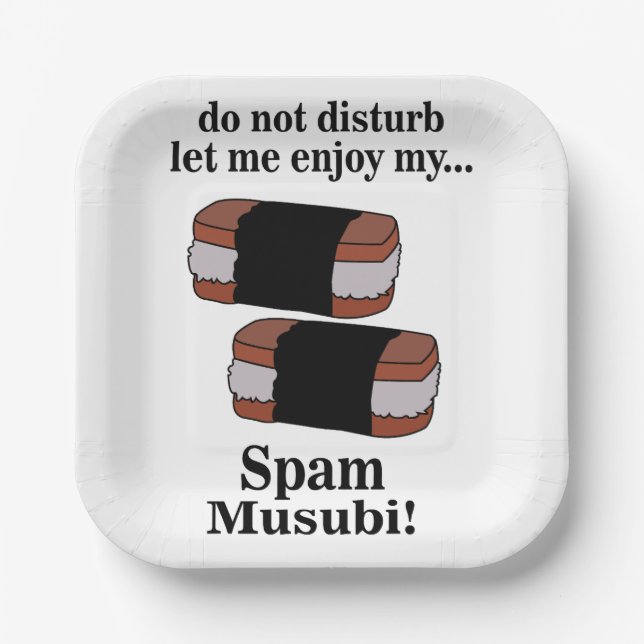 Musubi Ließ Mir gefällt mein Spam Musubi Party Pappteller (Vorderseite)