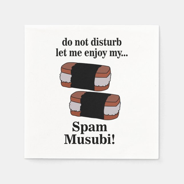 Musubi Ließ Mir gefällt mein Spam Musubi Party Serviette (Vorderseite)