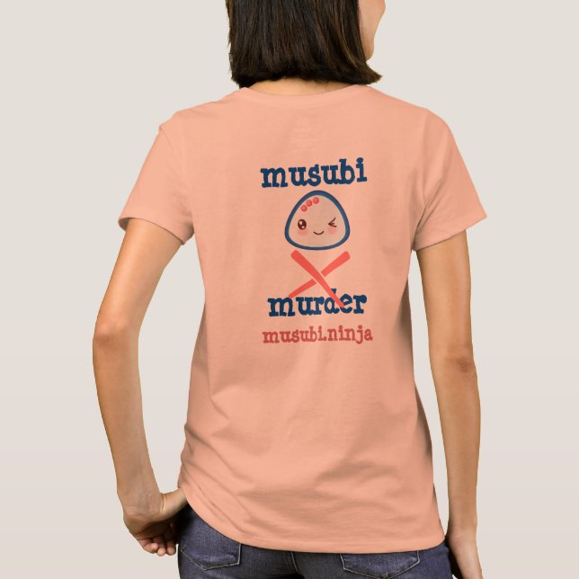 Musubi Mord Kawaii Entwurf T-Shirt (Rückseite)