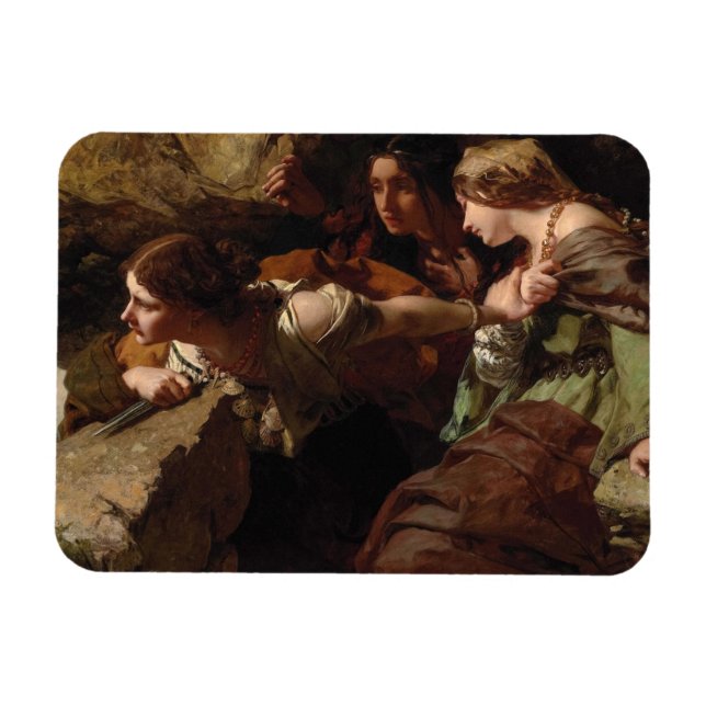 Mut, Angst und Verzweiflung, den Kampf beobachten Magnet (Horizontal)