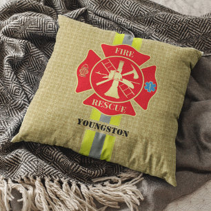 Mut des Feuerwehrmanns Malteser Cross Design Kissen