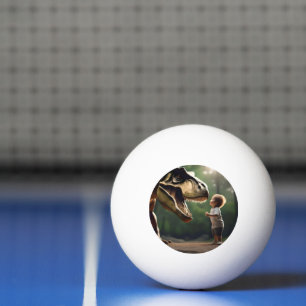 **"Mut entfesselt: Ein kleiner Junge sieht dem T-R Tischtennisball