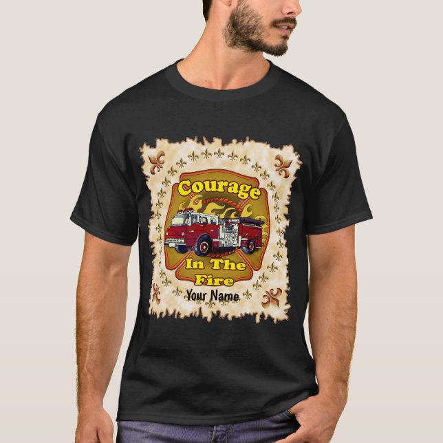Mut Fireruck Feuerwehrmann T - Shirt (Vorderseite)