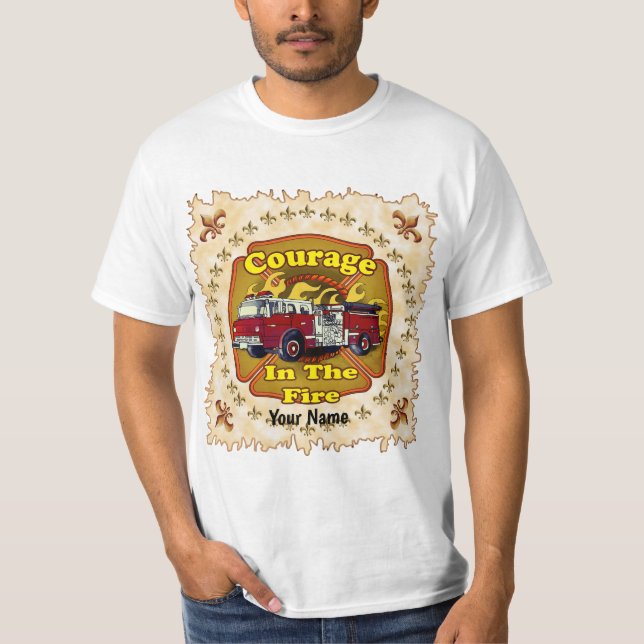 Mut Fireruck Feuerwehrmann T - Shirt (Vorderseite)