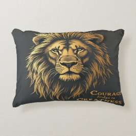 Mut führt zu Größe - Inspirationsmotivat Dekokissen