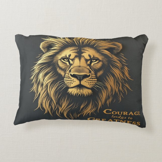 Mut führt zu Größe - Inspirationsmotivat Dekokissen (Rückseite)