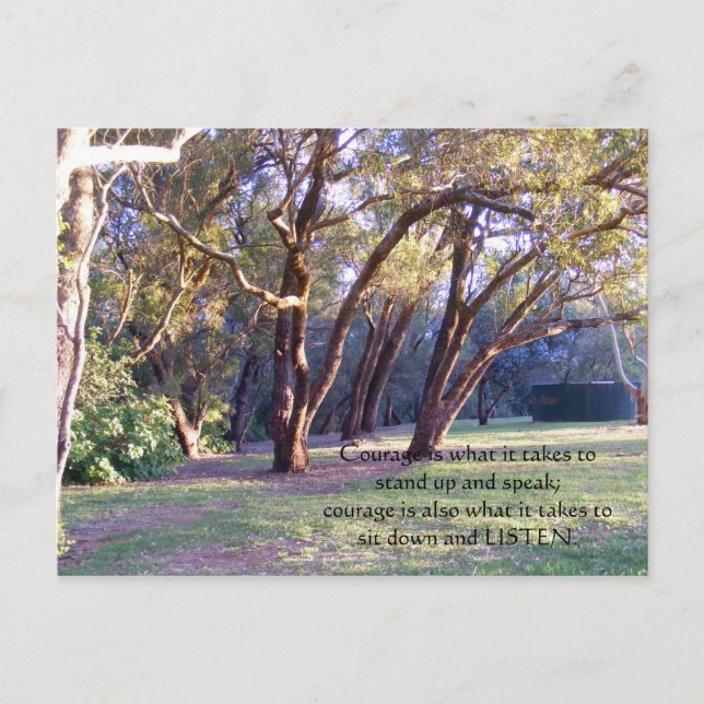 Mut is what it takes to stand up ... postkarte (Vorderseite)