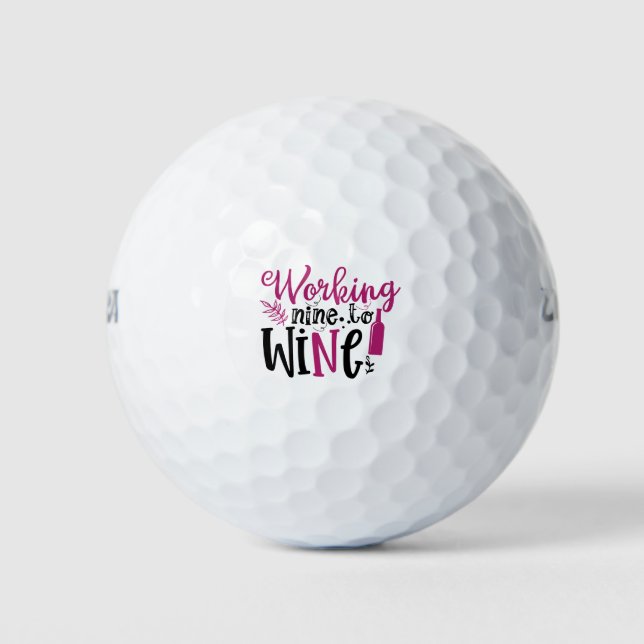 Mut, Nine to Wine zu arbeiten Golfball (Vorderseite)