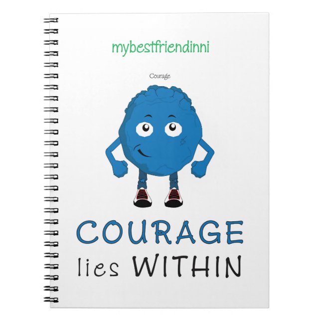 Mut-Notizbuch Notizblock (Vorderseite)