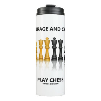 Mut und Charakter spielen Schach Geek Rat Thermosbecher