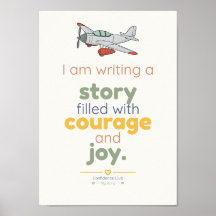 Mut und Freude | Kinder-Affirmationsposter