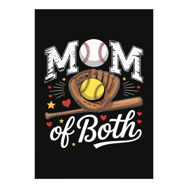 Mut von beiden Game Day Baseball Softball  Fotodruck (Vorne)
