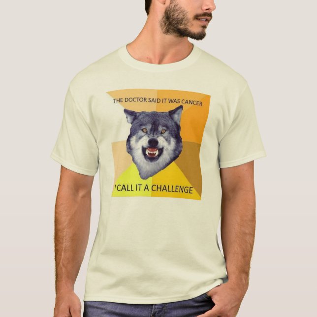 Mut-Wolf auf Krebs T-Shirt (Vorderseite)