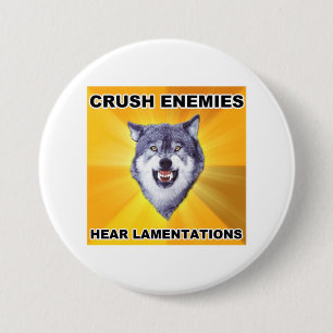 Mut-Wolf-Zerstampfungs-Feinde Button