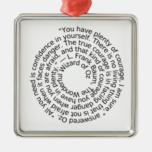 Mut-Zitat Ornament Aus Metall