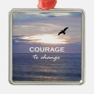 Mut zu ändern ornament aus metall