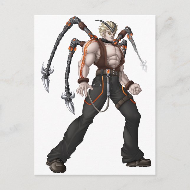 Mutant Anime Hero Postkarte (Vorderseite)