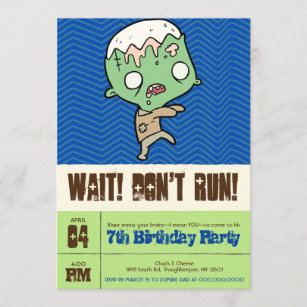 Mutant Zombie Custom Birthday Einladung