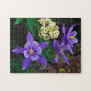 Mutante Akelei-Wildblumen Puzzle