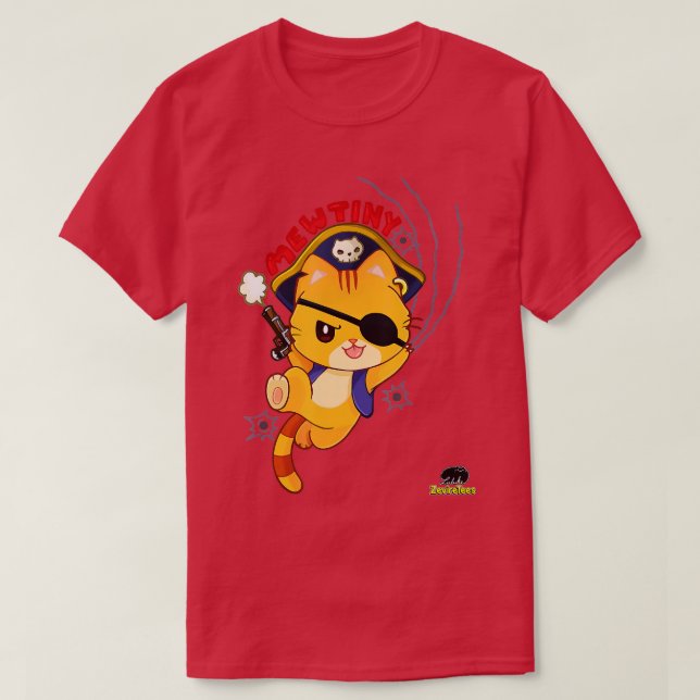 Mutation einer Piratenkatze T-Shirt (Design vorne)