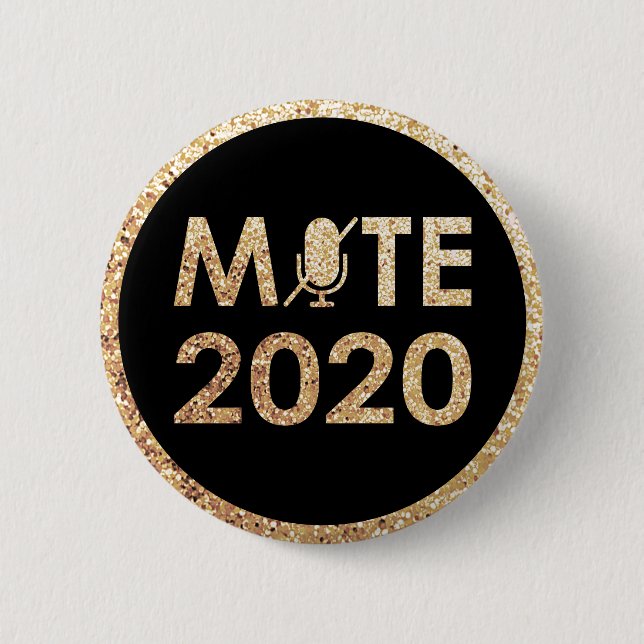 Mute 2020 Funny Button (Vorderseite)