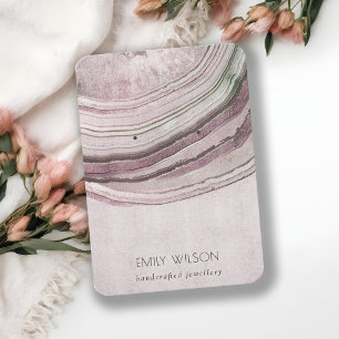 Mute Blush Lilac Agate Earthy Earring Display Visitenkarte