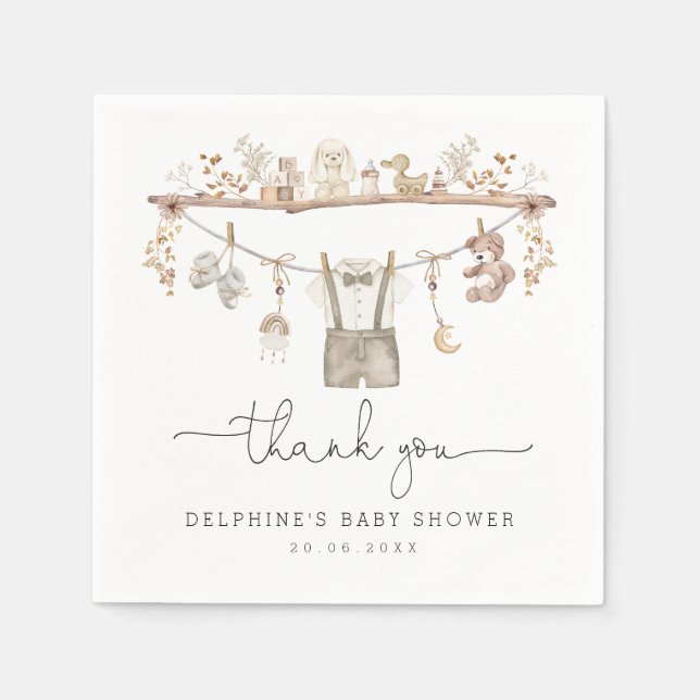 Mute Bohemische Babykleidung Kinderdusche Serviette (Vorderseite)