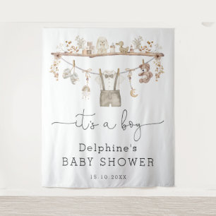 Mute Boho Little Man Boy Baby Dusche Willkommen Wandteppich