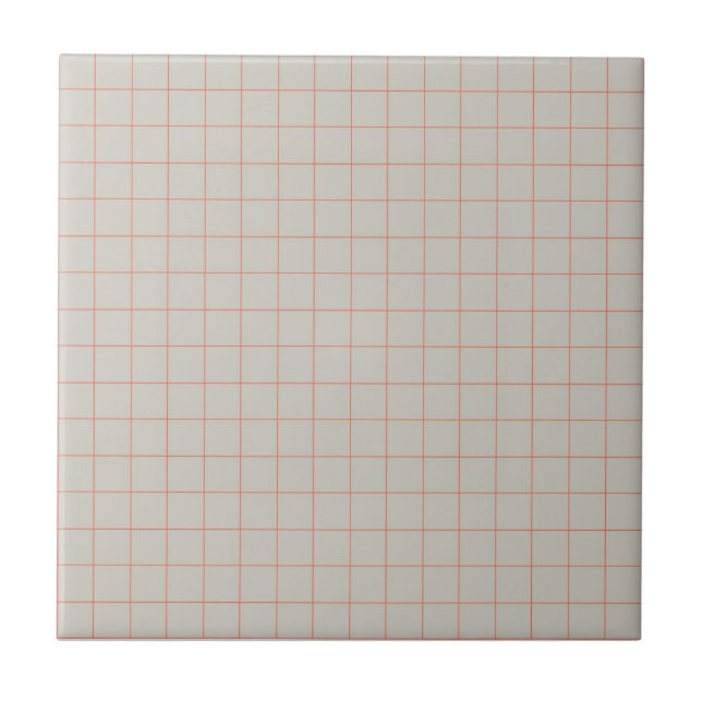 Mute Dusty Gray & Terracotta Checkered Muster Fliese (Vorderseite)