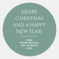 Mute Elegance - Aquamariner Weihnachtsaufkleber im
