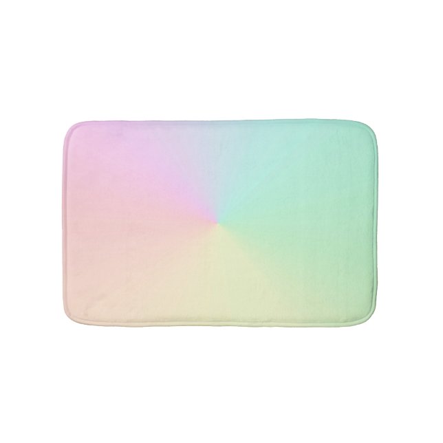 Mute Gradient Ombre Rainbow Pastel Ästhetische Badematte (Vorderseite)