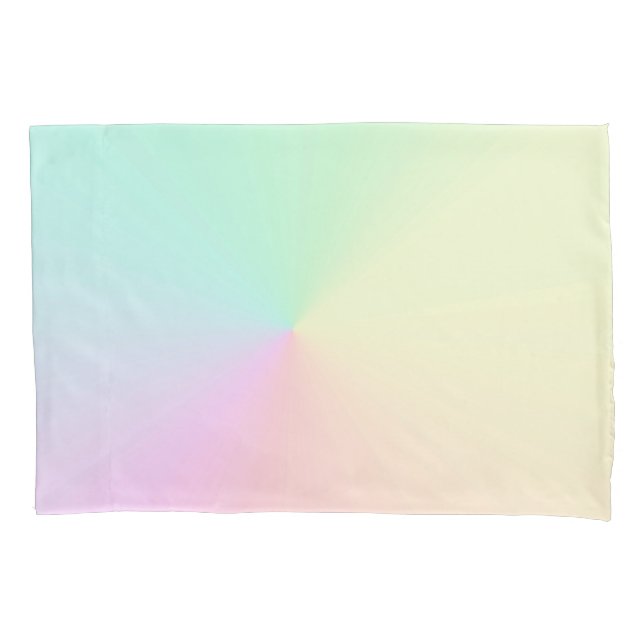 Mute Gradient Ombre Rainbow Pastel Ästhetische Kissenbezug (Vorderseite)