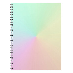 Mute Gradient Ombre Rainbow Pastel Ästhetische Notizblock
