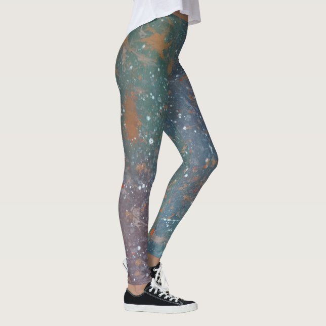 Mute Jewel Tones | Worldwide Colors White Spritzer Leggings (Rechts)