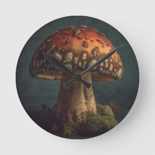 Mute Mushroom Runde Wanduhr