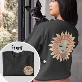 Mute Pastel Celestial Boho Sleeping Sun Sweatshirt