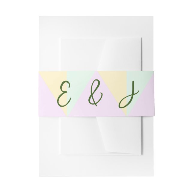 Mute Pastel Geometric Wedding Einladungsbanderole (Vorderseite Beispiel)