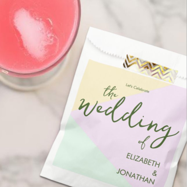 Mute Pastel Geometric Wedding Geschenktütchen (Von Creator hochgeladen)
